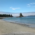 The beach outside Bamfield. Note the fog in the sound.