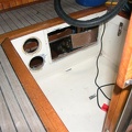 Where the engine panel used to be - this got fiberglassed over and made more space in my galley locker