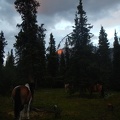 Sun setting at Cody cabin