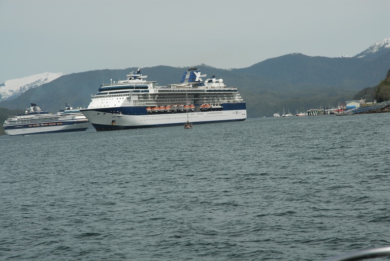 Masquerade in the middle of the cruise ship shuffle in Prince Rupert.jpg
