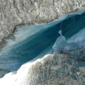A look inside a crevice - they estimate the ice is 200 years old
