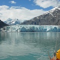 Sharing Margerie glacier with a cruise ship