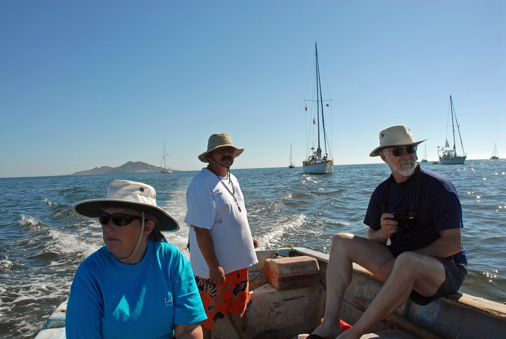 Taking a panga ride ashore