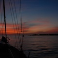 Sunset on anchor in Mantachen Bay