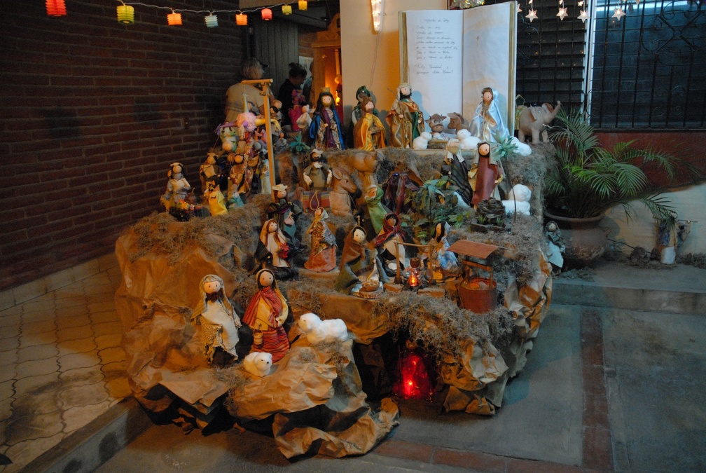 The nativity scene out front
