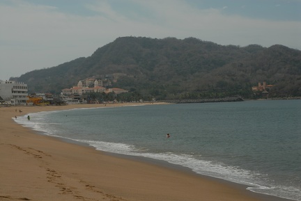 The beach on the ocean side of Barra de Navidad