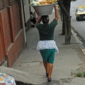 Salvadoran woman going to market