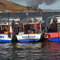 Boats ready for day trips on Lake Titicaca