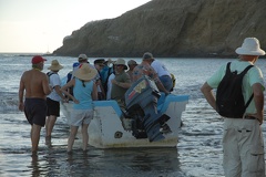 Loading up the panga for the trip back