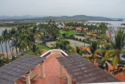 The tennis courts and grounds at the resort